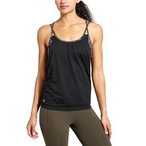 Athleta Women's Cobra Dot Invigorate Tank Top Size Small Black Gray Activewear